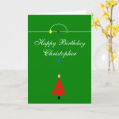 Snooker Table Geburtstag Karte (Gelbe Blume)