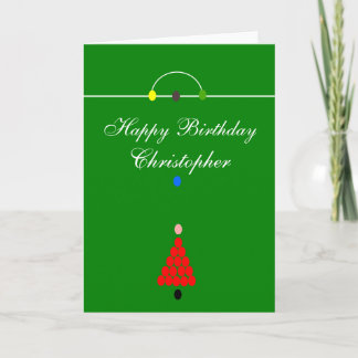 Snooker Table Geburtstag Karte