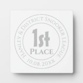 Snooker Team Snooker League 1. Preis Trophäe Award Fotoplatte (Vorderseite)