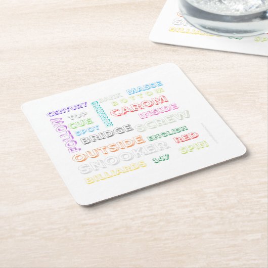 Snooker-thematischer Untersetzer (angewinkelt)