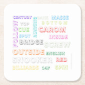 Snooker-thematischer Untersetzer (Vorderseite)