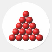 Snooker Triangle Runder Aufkleber (Vorderseite)