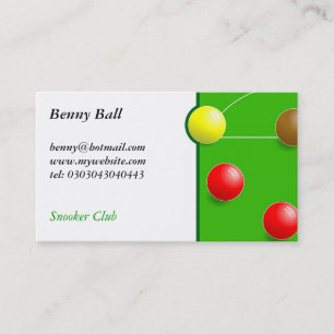 Snooker Visitenkarte