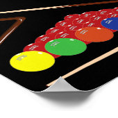 Snookerausrüstung Billard Jerseys für Männer 8 ll  Poster (Ecke)