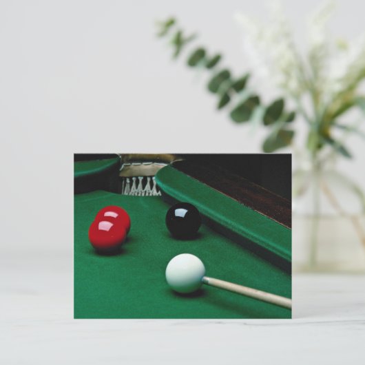 Snookerausrüstung Postkarte (Stehend Vorderseite)