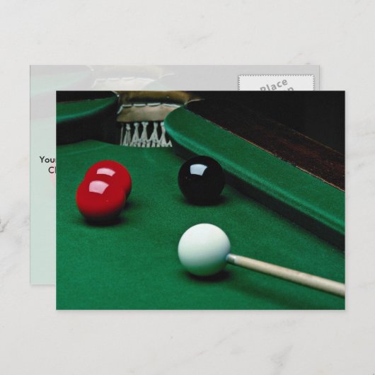 Snookerausrüstung Postkarte (Vorne/Hinten)