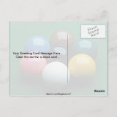 Snookerausrüstung Postkarte (Rückseite)