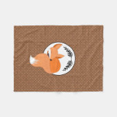 Snooozing Woodland Fox Cosy Fleecedecke (Vorderseite (Horizontal))
