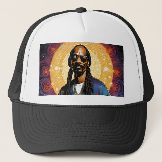 Snoop Dogg: Blume Power Truckerkappe (Vorderseite)