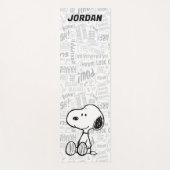 Snoopie auf Schwarz-weißen Comicen Yogamatte (Vorderseite)