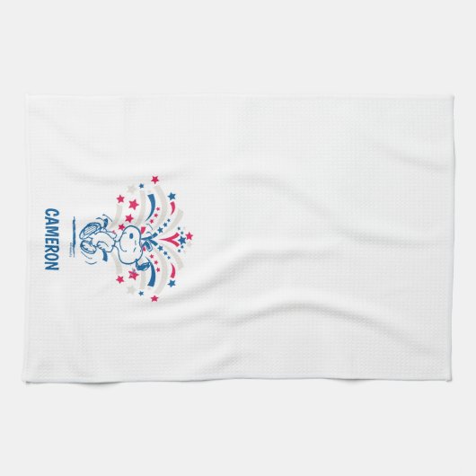 Snoopy 4. Juli Tanz Geschirrtuch (Horizontal)