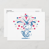 Snoopy 4. Juli Tanz Postkarte (Vorne/Hinten)