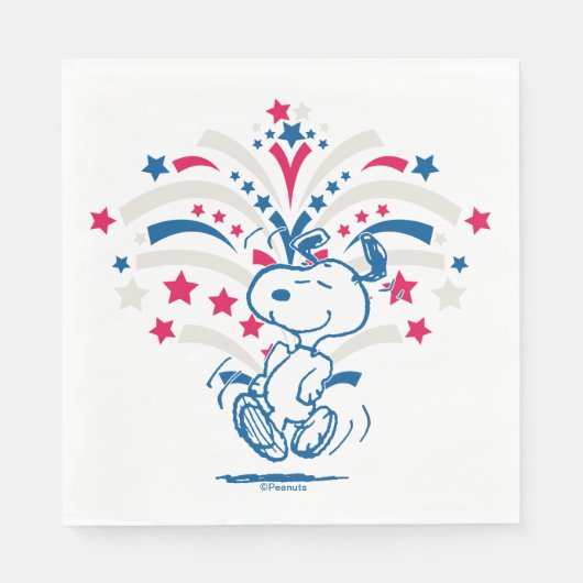 Snoopy 4. Juli Tanz Serviette (Vorderseite)