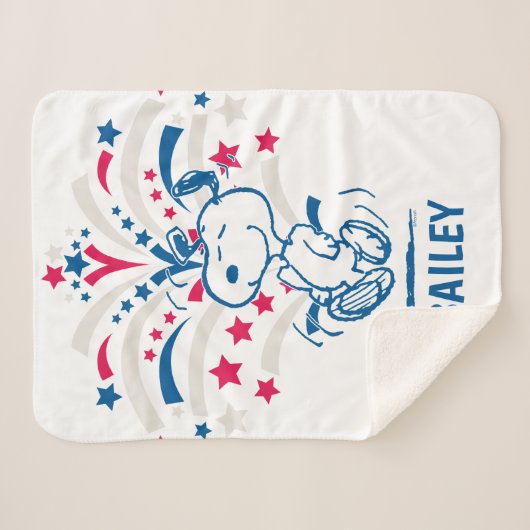 Snoopy 4. Juli Tanz Sherpadecke (Vorderseite (Horizontal))
