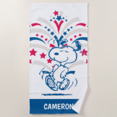 Snoopy 4. Juli Tanz Strandtuch (Vorderseite)