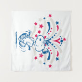 Snoopy 4. Juli Tanz Wandteppich (Vorderseite (Horizontal))