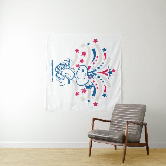 Snoopy 4. Juli Tanz Wandteppich (Beispiel (Horizontal))