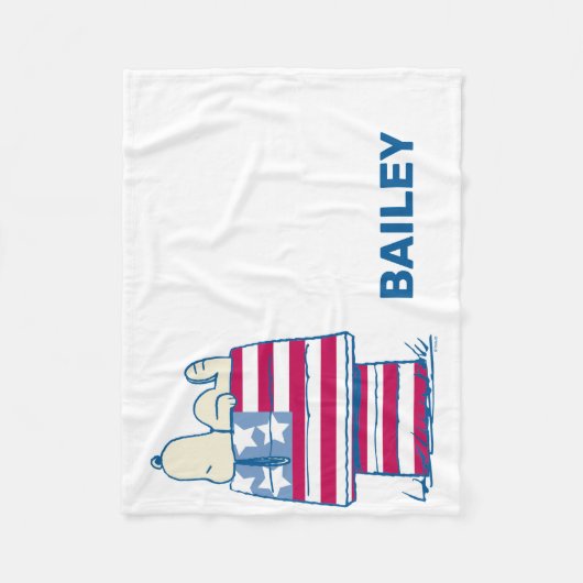 Snoopy am 4. Juli Dog House Fleecedecke (Vorderseite)