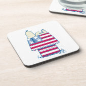 Snoopy am 4. Juli Dog House Getränkeuntersetzer (Linke Seite)