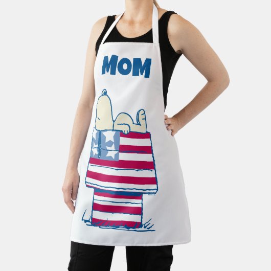 Snoopy am 4. Juli Dog House | Name hinzufügen Schürze (InSitu)