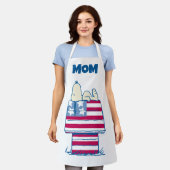 Snoopy am 4. Juli Dog House | Name hinzufügen Schürze (Getragen)