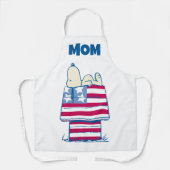 Snoopy am 4. Juli Dog House | Name hinzufügen Schürze (Vorderseite)