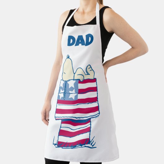 Snoopy am 4. Juli Dog House | Name hinzufügen Schürze (InSitu)