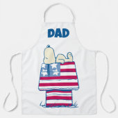 Snoopy am 4. Juli Dog House | Name hinzufügen Schürze (Vorderseite)