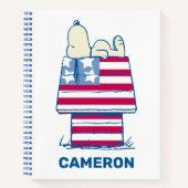 Snoopy am 4. Juli Dog House Notizblock (Vorderseite)