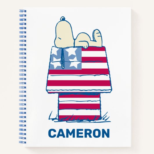 Snoopy am 4. Juli Dog House Notizblock (Vorderseite)