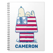 Snoopy am 4. Juli Dog House Notizblock (Vorderseite)