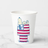 Snoopy am 4. Juli Dog House Pappbecher (Vorderseite)