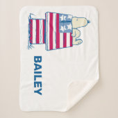 Snoopy am 4. Juli Dog House Sherpadecke (Vorderseite)