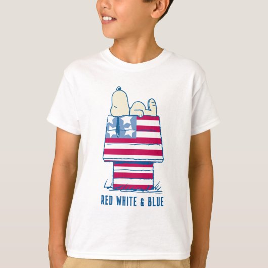 Snoopy am 4. Juli Dog House T-Shirt (Vorderseite)