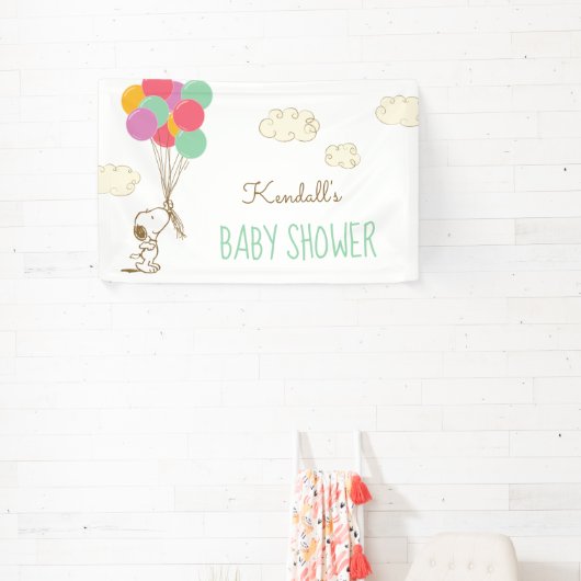 Snoopy and Balloons Baby Shower Banner (InSitu)