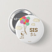 Snoopy and Balloons Babydusche Button (Vorne & Hinten)