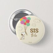 Snoopy and Balloons Babydusche Button (Vorne & Hinten)