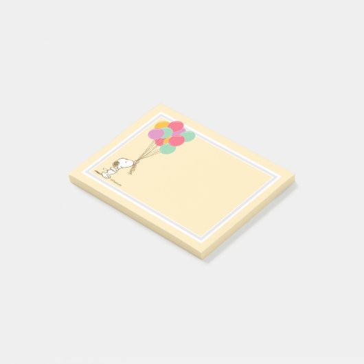 Snoopy and Balloons Post-it Notes Post-it Klebezettel (angewinkelt)
