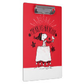 Snoopy and Woodstock - Merry & Bright Klemmbrett (Rechts)