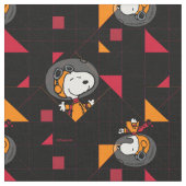Snoopy Astronaut Retro Geometric Stoff (Nahaufnahme)