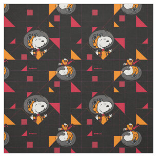 Snoopy Astronaut Retro Geometrisch Stoff