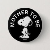 Snoopy Baby Dusche Mutter zu sein Button (Vorderseite)