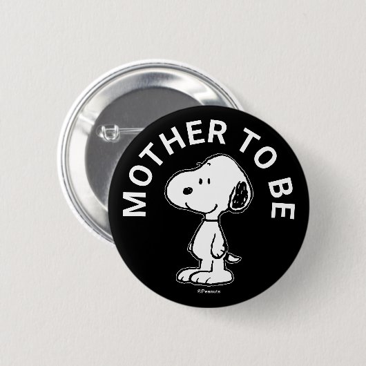 Snoopy Baby Dusche Mutter zu sein Button (Vorne & Hinten)