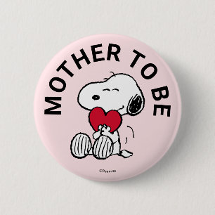 Snoopy Baby Dusche Mutter zu sein Button