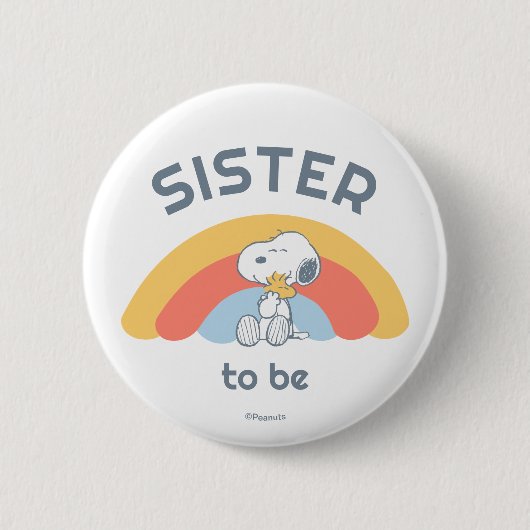 Snoopy Baby Dusche Oma zu sein Button (Vorderseite)
