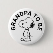 Snoopy Baby Dusche Opa zu sein Button (Vorderseite)