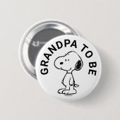 Snoopy Baby Dusche Opa zu sein Button (Vorne & Hinten)