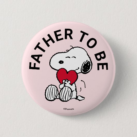 Snoopy Baby Dusche Vater zu sein Button (Vorderseite)