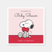 Snoopy | Baby-Party für die kleine Süße Serviette (Vorderseite)