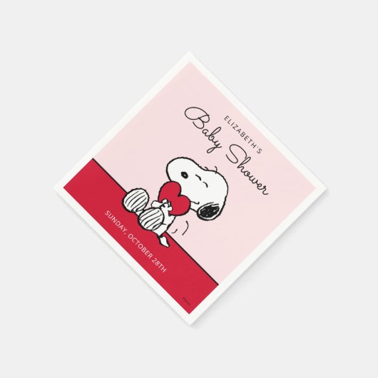 Snoopy | Baby-Party für die kleine Süße Serviette (Ecke)